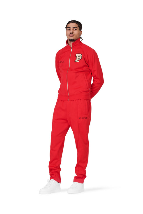 PURPLE BRAND SOLID RED MONOGRAM TRACK PANT Mens Apparel -